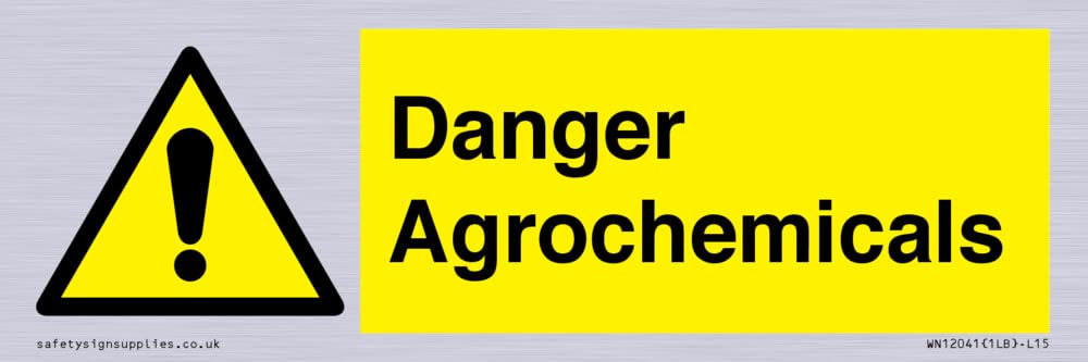 Danger Agrochemicals Sign - 150x50mm - L15
