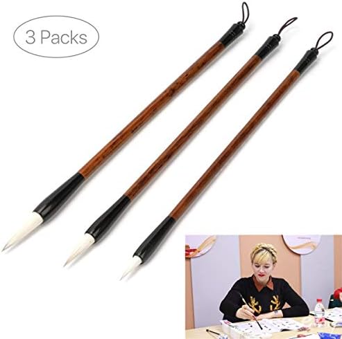3PC Calligraphy Pens Chinese Japanese Brushes Set Ink Painting Writing Art Drawing Pro Paint Brushes Set