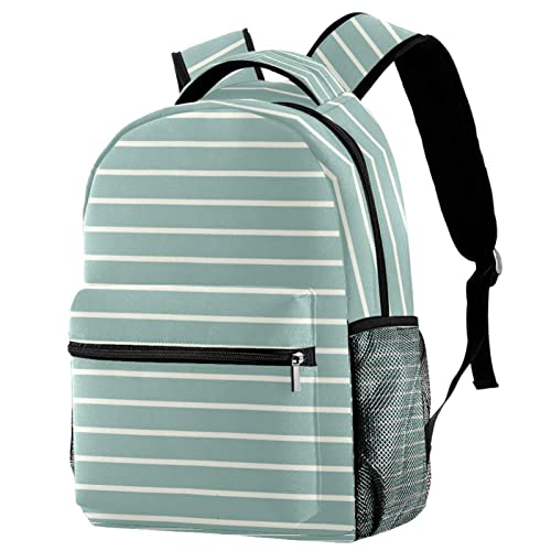 Sac à dos de voyage à rayures vertes pour les sorties scolaires et week-ends
