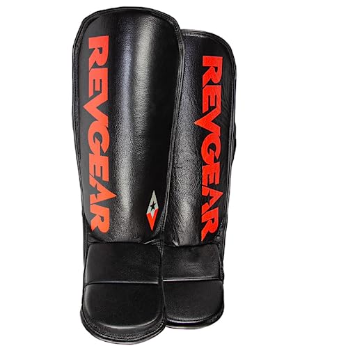 Revgear Grappling Back Open Shin Guard With Straps (Medium)