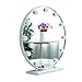 Produktbild Xuan Make-up-Spiegel mit LED-Birne, rund, für den Schreibtisch, mit LED-Beleuchtung, Farbe: Weiß, Größe: 50 cm