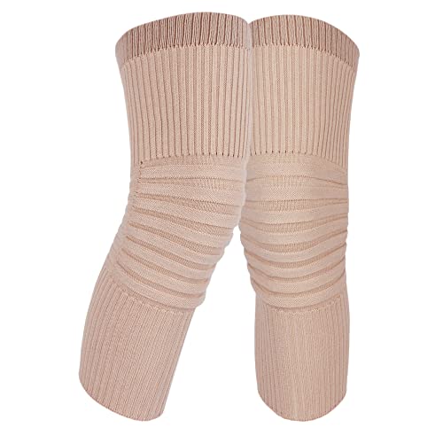 Image of Cashmere Wool Knee Brace Pads Unisex Winter Warm Thermal Knee Warmers Sleeve Soft Leg Warmers