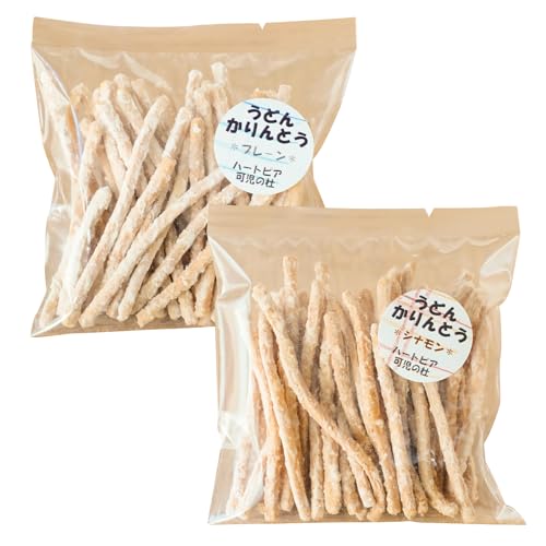 ハートピア可児の杜 [思いやり型返礼品]障がい者福祉施設 ハートピア可児の杜の「うどんかりんとう」プレーン+選べるフレーバー 2種セット (プレーン+シナモン)