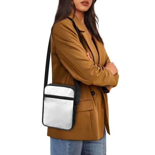 Cute Messenger Bag with Zipper and Front Pocket Sling Crossbody Shoulder Bags Adjustable Strap4