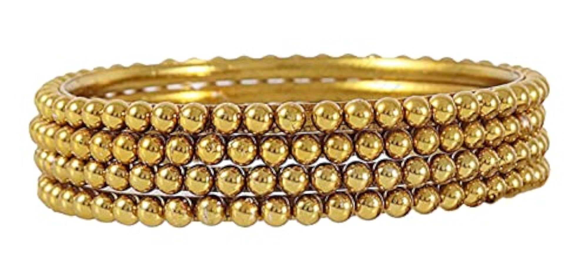 Non-Precious Metal Ball Chain Linked Kada Set, Pack of 4