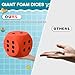Shappy 6 Inches Foam Dice Fun Filled Large Educational Toy Kawaii Giant Dice Decorative Eva Foam Jumbo Cube Big Square Building Blocks for Game Nights Learning Sessions(Orange and Blue,2 Pcs)