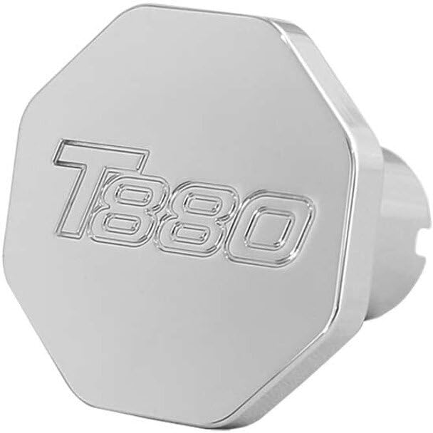 Technical Precision Replacement for Kenworth T880 Year 2024 Chrome-Plated Aluminum Octagon KNOB with Kenworth T880 Logo Engraved