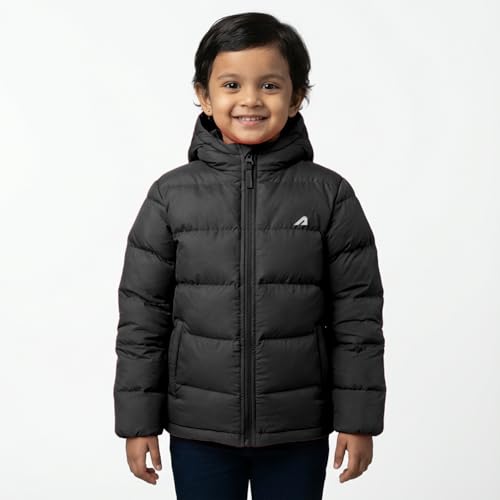 Image of Boldfit Winter Jacket for Kids, Warm Puffer Kids Winter Jacket, Unisex Kids Winter Jackets for Boys & Girls with Hood, Lightweight & Comfortable Winter Wear