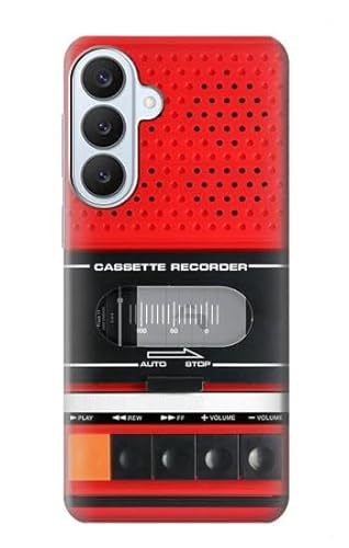 JP320426P ���b�h�J�Z�b�g���R�[�_�[�O���t�B�b�N Red Cassette Recorder Graphic For Samsung Galaxy S26 Plus �p�P�[�X
