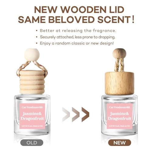Image of C Classy Car Air Freshener Hanging 2 Pack, Jasmine Essential Oil Diffuser, Long-Lasting Fragrance, Cute Car Accessories for Women & Men, Made in USA