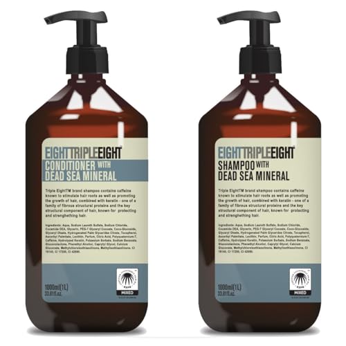 Eight Triple Eight - Dead Sea Minerals 1x Shampoo and 1x Conditioner - 1000ml