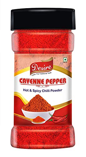 Image of Desire Cayenne Pepper Powder 200g - Hot & Spicy Chili Powder, Perfect for Cooking, Seasoning, and Adding Heat to Dishes | 100% Pure and Natural | No Additives | Pack of 2