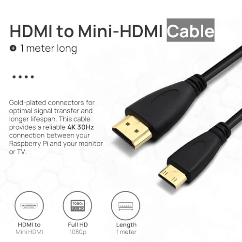 db-tronic Raspberry Pi Zero 2 W 512 MB Starter Kit | Zasilacz 13 W | Obudowa z 3 osłonami | Mini HDMI | Kabel do kamery | Gumowe nóżki | idealny do Home Assistant i smart home