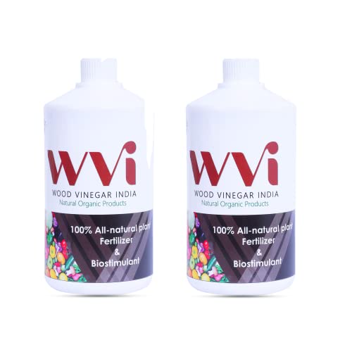 Wood Vinegar - All Natural Fertilizer and Organic Pest Controller for Home Garden, Flowering Plants, Agriculture, Hydroponics, and Plants Growth 2 Liters (Pack of 2)