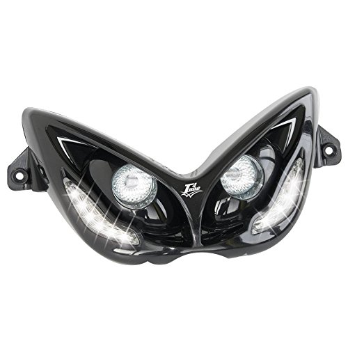T4TUNE 400250 MASCHERA FARO NITRO NERA CON LEDS COMPATIBILE CON BIANCHI