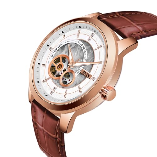 Image of ALIX Automatic Mechanical Watch Silicone Band Water-Resistant Stylish Gift for Men