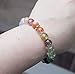 Precious Gemstone Natural Crystal Healing Bracelet, Rutilated Quartz, Moonstone, Quartz Handmade Original Design Bracelet (Rainbow)