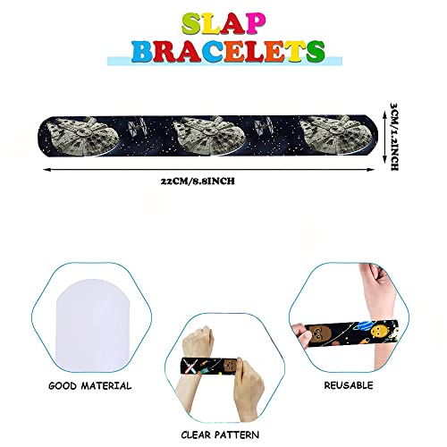 Lcnjscgo XQDZSH Star Galaxy Wars Slap Bracelets Party Favors Gift Set For Kids Outer Space Wristband Birthday Party Supplies Decorations Goodie Treat Bag Filler Stuff School Classroom Rewards thumb #2