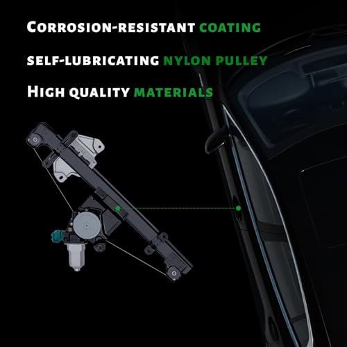 Image of Power Window Regulator with Motor Compatible with Nissan Sentra 2013-2019 Front Driver Side,Replace # 751-394 80721-3SG0A 80721-9AM0A