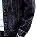 Maiyifu-GJ Men's Ripped Distressed Slim Fit Denim Jacket Fashion Vintage Biker Jean Jackets Cotton Lightweight Trucker Coat (Black-9,Large)