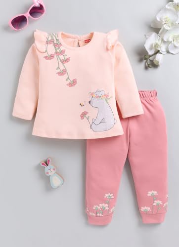 Image of LuvLap Baby Girls Regular Fit 100% Cotton Half Sleeves Girls Top CoSet Pack of 3