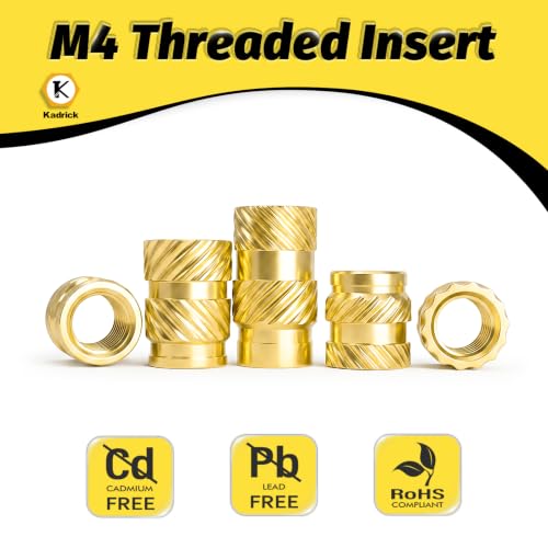 Image of KADRICK 150PCS M4 Heat Set Inserts Kit,M4*(6 /8 /10mm)*5.5mm with Insert Tip