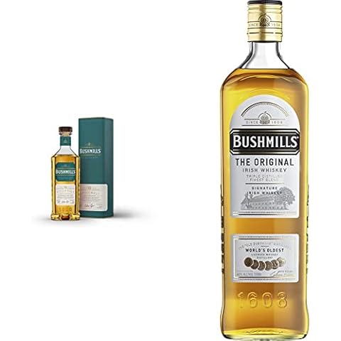 Bushmills Single Malt Irish Whiskey Aged 10 years, 70cl,package may vary & Bushmills Original Irish Whiskey, 70cl Cover