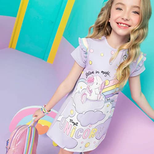Vestido Infantil Verão Cotton Unicórnio Tam 2 a 12 - Kukiê