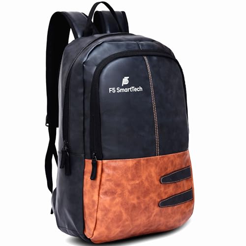 Image of 20L Small Faux Leather Water Resistant Anti Theft Laptop Backpack for 16 Inch Laptop /Backpack for Men /Women (Navy)