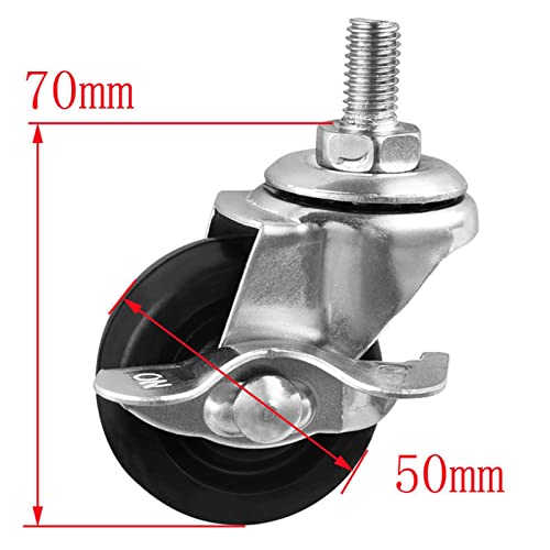 Roulettes M10 avec frein latéral pour stabiliser un meuble instable - 4