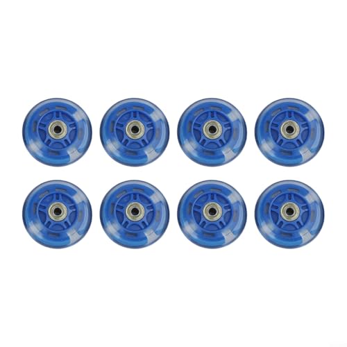 Roues de patins à roues alignées pour enfants bleu clignotant 80mm 82A PU