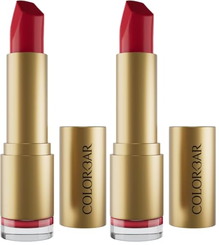 Image of Colorbar Velvet Matte Lipstick, Hearts And Tarts 1, 4.2g | | Creamy matte finish | High Pigmented Formula | Lasts upto 5 Hours | Smudgeproof (Pack of 2)