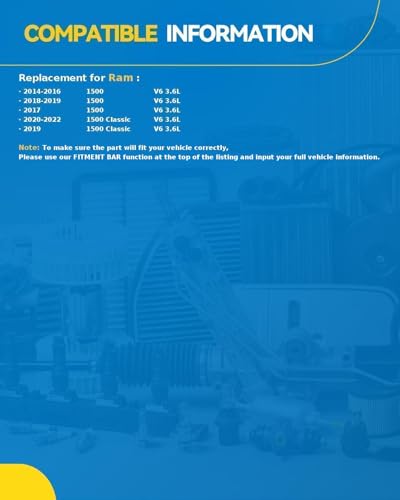Image of PHILTOP 141095NC Air Conditioner AC Compressor with Clutch for Ram 1500 2014-2019 3.6L,1500 Classic 2019-2022 3.6L