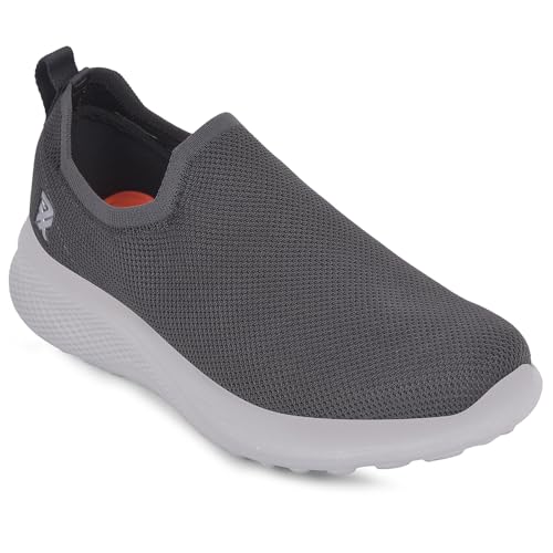 Image of Liberty Leap7x GHD-89E Men Sports Walking Shoes - Black & Grey | Comfortable and Durable Slip-On Closure - Suitable for Non-Lacing Running, Gym, Jogging and Outdoor Shoes for Man - Cushioned Footbed