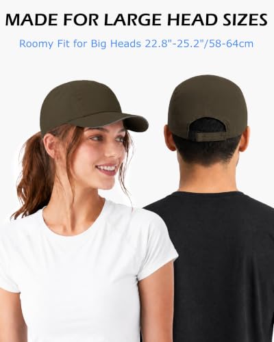 Image of Zylioo XL XXL Baseball Cap for Big Heads, Quick Dry Reflective Hat | Perforated Panels And Elastic Strap Add Breathable Comfort For Running, Golf, Walking, Travel, And Summer Wear