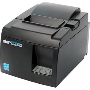 Star Micronics TSP143IIIU USB Thermal Receipt Printer with Device and Mfi USB Ports, Auto-cutter, and Internal Power Supply – Gray