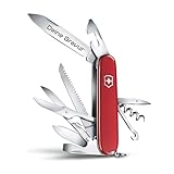Victorinox Huntsman Swiss Army Knife, 15 Functions, Swiss Made Pocket Knife with Large Blade, Screwdriver, Scissors and Wood Saw - Red