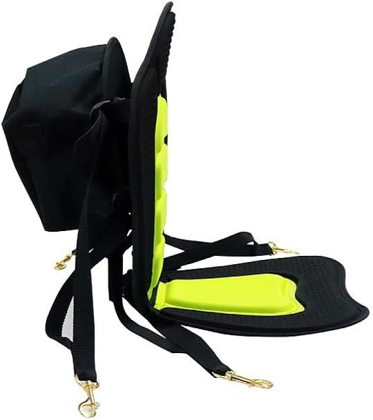 Kayak, Inflatable Boat Cushion Booster Seat with Adjustable Back, Black/Yellow, zy-01