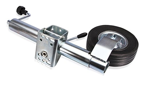 Roue jockey diamètre 60 mm pour remorque + Fixation de roue jockey 60mm