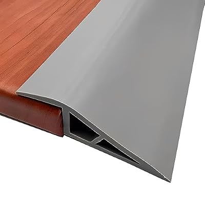 Door-Threshold-Ramp-Floor-Transition-Strip 36 inch, Threshold 3/4 to 4/5 in, Thresholds Ramps for Doorways, Edge-Reducer Vinyl-Transition-Strip for Door/Floor (Grey)