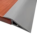 EaseInstall Türschwelle, Rampe, Boden-Transition-Streifen, 91,4 cm, Schwellenwert 1,9-1,2 cm, Schwellenrampen für Türen, Kantenreduzierer, Vinyl-Übergangsleiste für Tür/Boden (grau)