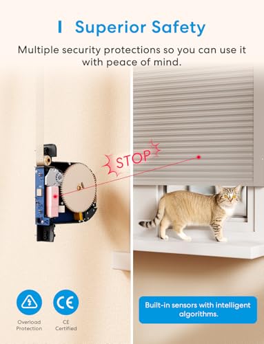 Meross Matter Rolladen Gurtwickler Elektrisch Unterputz (max. 45 kg, 6 m²), Smart Home Rolladenantrieb mit Zeitautomatik und Sprachsteuerung, kompatibel mit Apple HomeKit, Alexa, Google Home