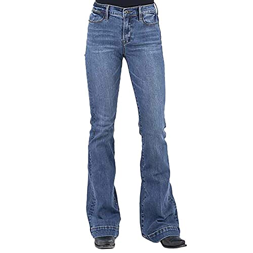 Stetson Women's 921 High Rise Flare Jeans Blue 8 REG