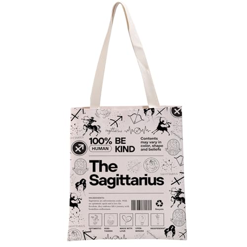 G2TUP Sagittarius Inspired Gift 100% Human Be Kind The Sagittarius Tote Bag Astrology Lover Handbag Zodiac Sagittarius Merch