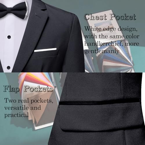 Image of Barry.Wang Mens Casual Blazer Suit Jacket Two Buttons Sport Coat Lightweight Homecoming Business Daily Wedding Dress