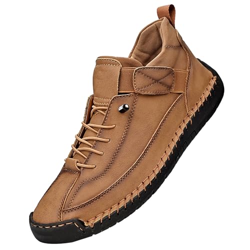 oxbaknr 2026 Zapatos ortopédicos para hombre Zapatillas ortopédicas cómodas e indoloras zapatillas ortopédicas con banda elástica ajustable, sin cordones, para senderismo, camping 38-48, marrón, 38 EU