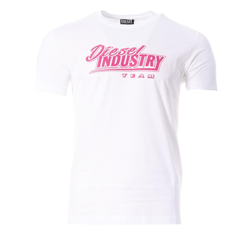 Diesel White/Pink T-Shirt Men Diegos, Pink, M