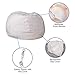 EMMA + OLIVER Small White Furry Bean Bag Chair for Kids and Teens
