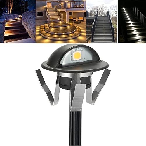 GEYUEYA Home 10 Pack Led Decking Lights RGBW Waterproof IP67 Multicolor Ø45MM 12V WiFi Function LED Deck Lights with Remote Control for Terrace/Patio/Path/Garden