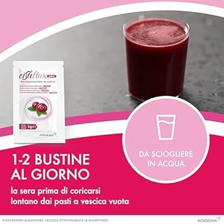 Cistiflux Plus, Integratore a Base di Estratto di Mirtillo Rosso,Cranberry Americano, e D-Mannosio,per Favorire Una Corretta Funzionalità delle Vie Urinarie, 14 Bustine, Gusto Frutti di Bosco